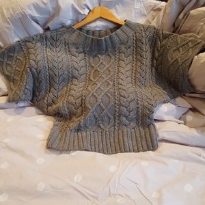 Express Cable Knit Sweater XS Gray